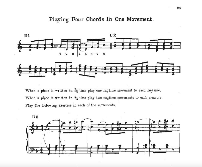 Image of page from Christensen's Rag-Time
                          Instruction Book for Piano (Chicago: Alex W.
                          Christensen, 1909)