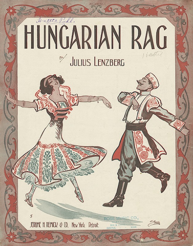 Sheet Music Cover for Hungarian Rag
                          (Lenzenberg)