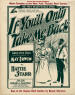 If
                            You'll Only Take Me Back Sheet Music Cover