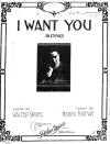 I Want You Sheet Music Cover