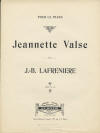 Jeannette Valse Sheet Music
                                  Cover