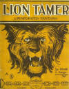 The Lion Tamer Rag: A Syncopated
                                  Fantasia Sheet Music Cover