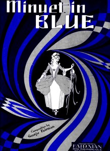 Sheet music cover for Minuet in Blue
                          (George Fairman)