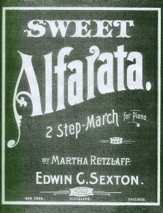 Sheet music cover for Sweet Alfarata: Two
                          Step, March
