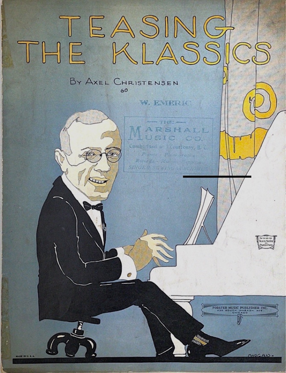 Sheet music cover for Teasing the
                          Klassics (Axel Christensen)