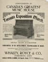 Toronto Exhibition March Sheet
                                  Music Cover