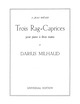 Sheet music cover for Trois rag-caprices
                          (Darius Milhaud)